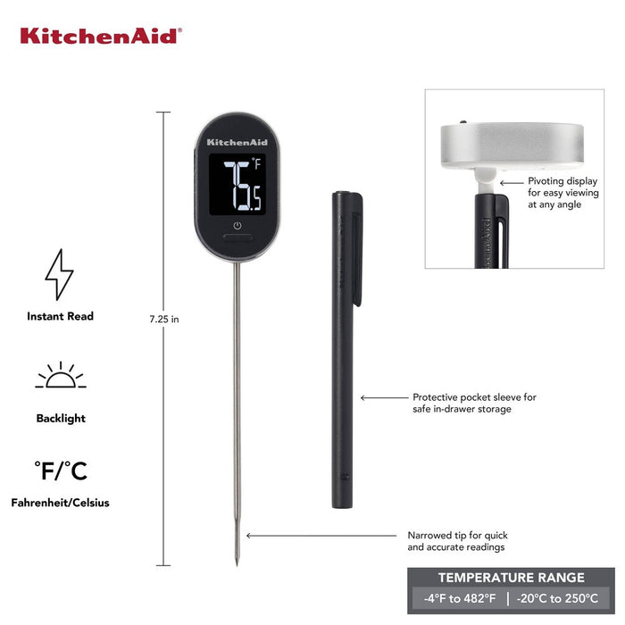KitchenAid Pivoting Display Digital Instant-Read Kitchen Thermometer