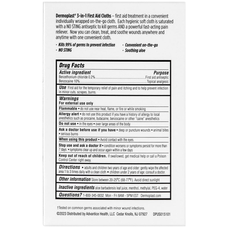 Dermoplast Wound Wipes - 10ct