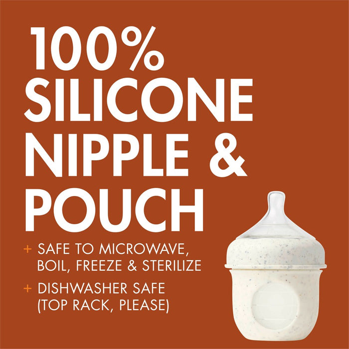 Boon Nursh Silicone Pouch Baby Bottles - Speckle - 4 fl oz/3pk