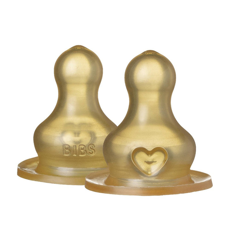 Bibs Latex Slow Flow Bottle Nipple - 2pk