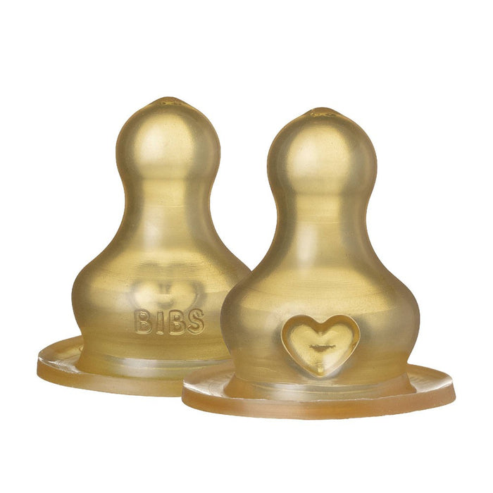 Bibs Latex Slow Flow Bottle Nipple - 2pk