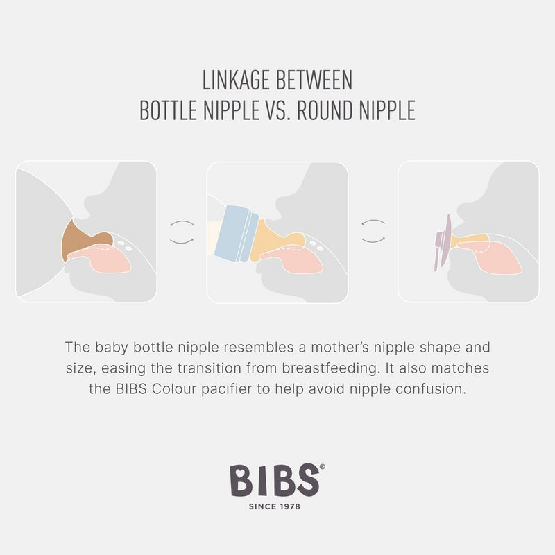 Bibs Latex Slow Flow Bottle Nipple - 2pk