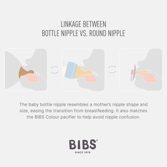 Bibs Latex Slow Flow Bottle Nipple - 2pk