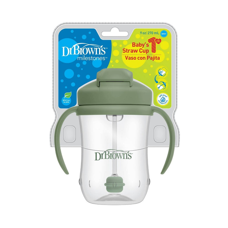 Dr. Brown's 8 fl oz Baby First Straw Cup - Sage