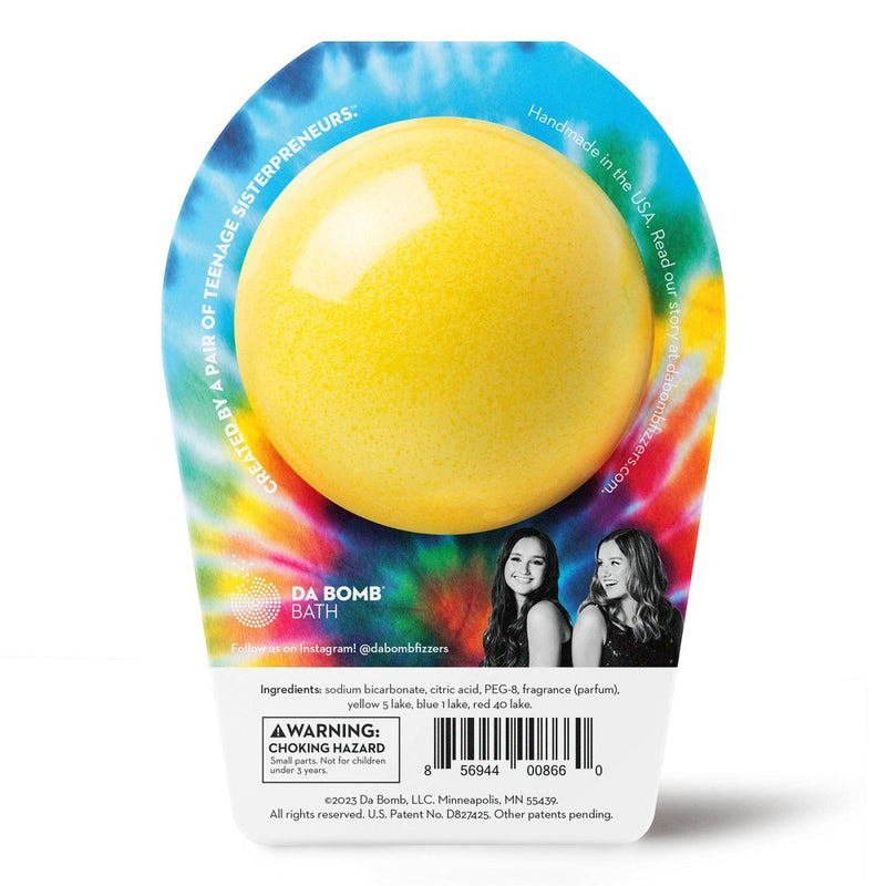 Da Bomb Bath Fizzers Tie-Dye Yellow Bath Bomb - 7oz