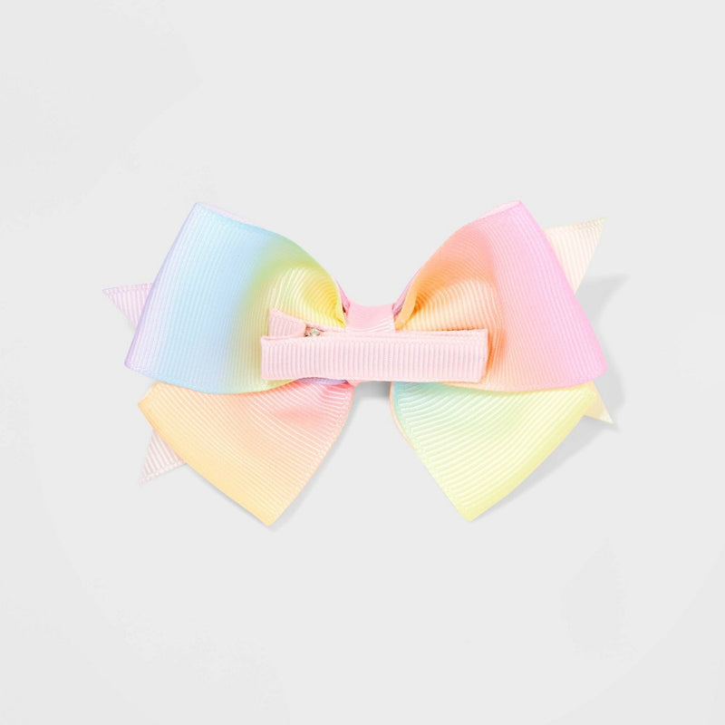 Girls' 2pk Solid Bow Salon Clips - Cat & Jack Pink/Blue