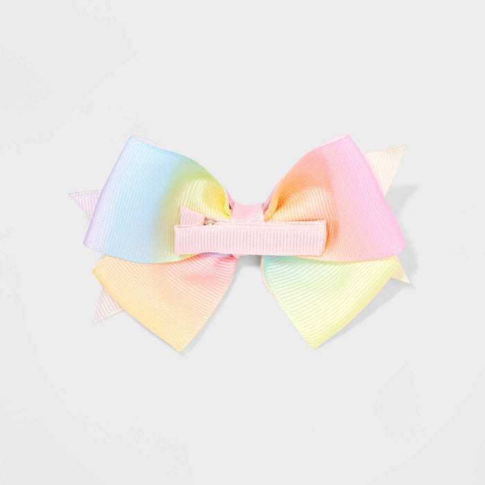 Girls' 2pk Solid Bow Salon Clips - Cat & Jack Pink/Blue