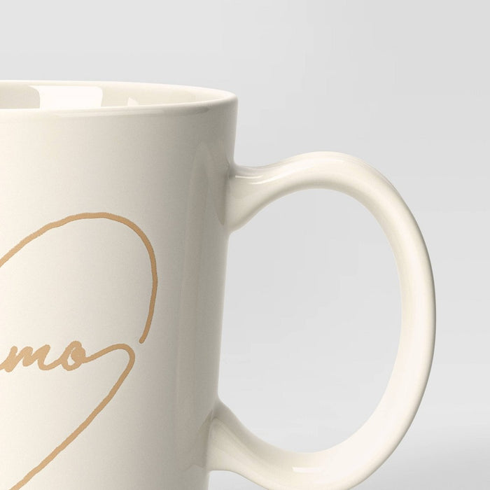 16oz Stoneware Te Amo Mug White - Threshold