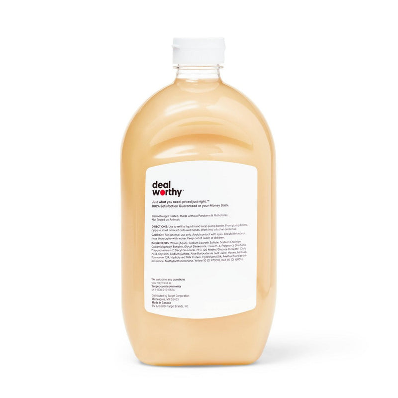 Gel Hand Soap - Milk and Honey - 50oz - Dealworthy