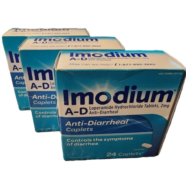 3 PACK!!! Imodium A-D Caplets - 12ct EXP 2/2028