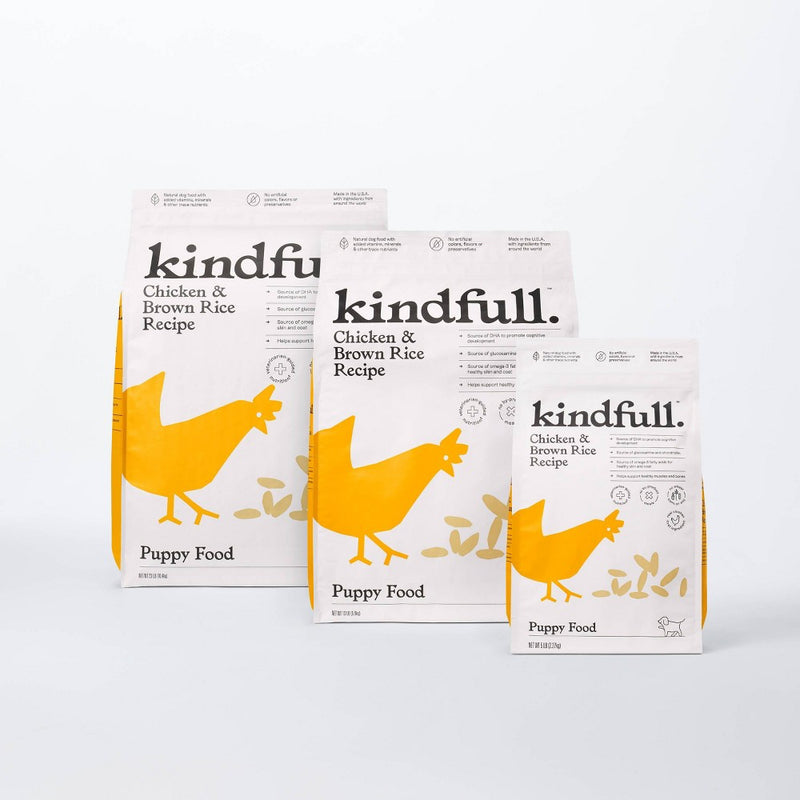 Chicken and Brown Rice Puppy Recipe Dry Dog Food - 23lbs - Kindfull (LOCAL PICKUP ONLY)