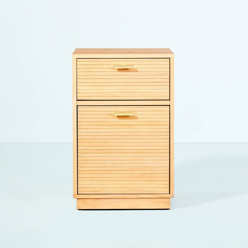 Grooved Wood 2-Drawer Vertical Filing Cabinet - Natural - Hearth & Hand with Magnolia (LOCAL PICKUP ONLY)
