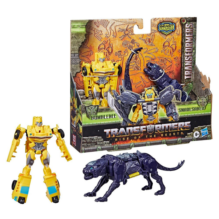 Transformers Rise of the Beasts Bumblebee and Snarlsaber Action Figure Set - 2pk