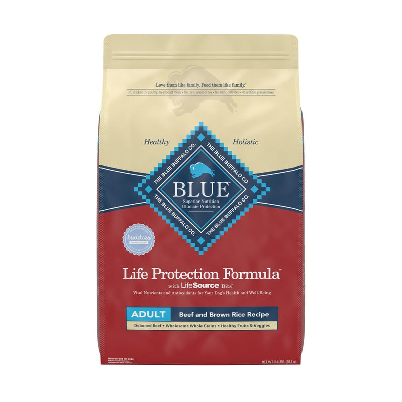 Blue Buffalo Adult Dry Dog Food with Beef Flavor - 24lbs (LOCAL PICKUP ONLY)