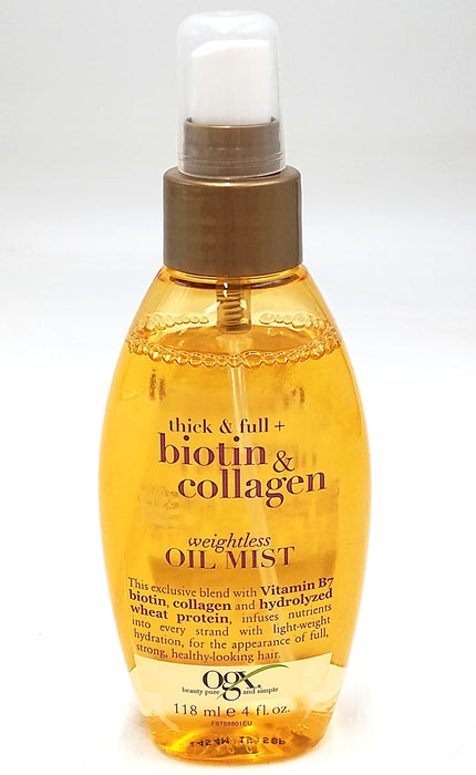 OGX Biotin & Collagen Weightless Hair Oil Mist - 4 fl oz