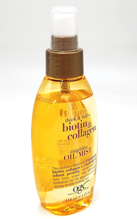 OGX Biotin & Collagen Weightless Hair Oil Mist - 4 fl oz