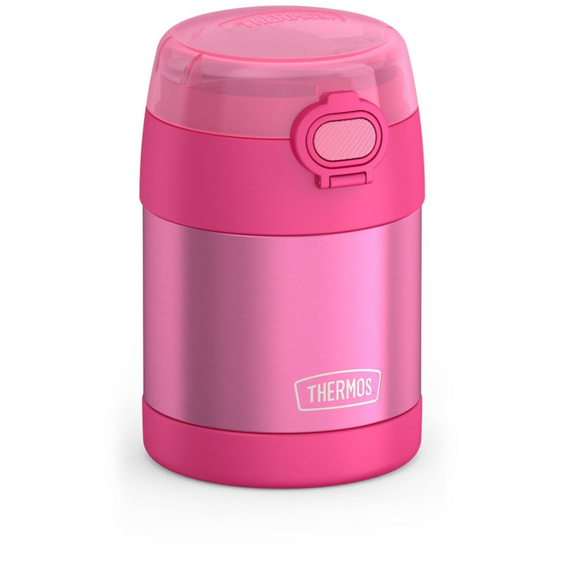 Thermos Kids' 10oz FUNtainer Stainless Steel Jar with Snack Top & Spoon - Pink