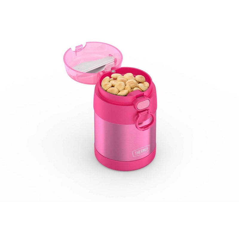 Thermos Kids' 10oz FUNtainer Stainless Steel Jar with Snack Top & Spoon - Pink