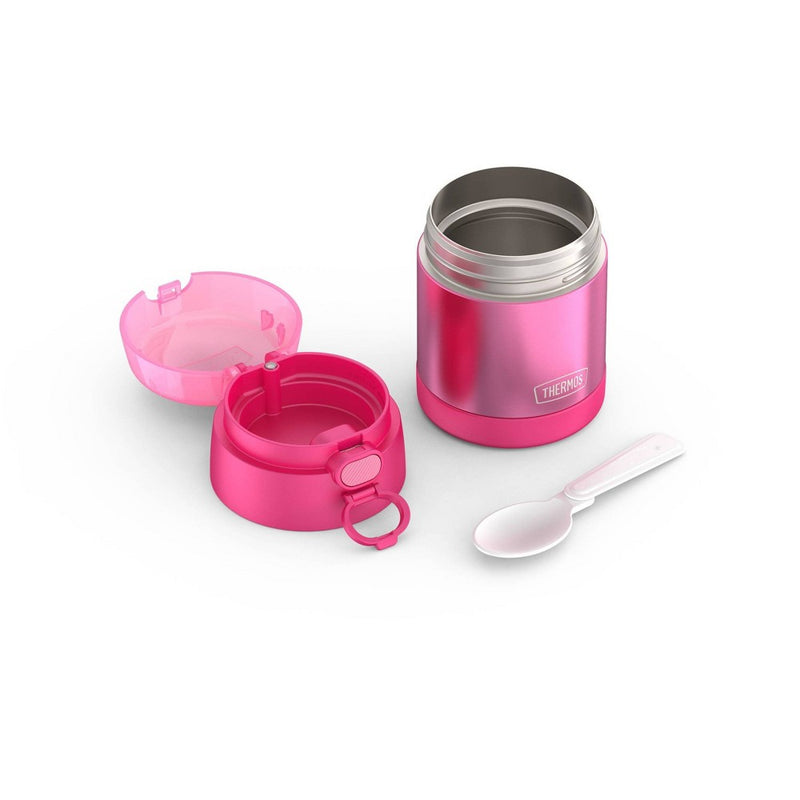 Thermos Kids' 10oz FUNtainer Stainless Steel Jar with Snack Top & Spoon - Pink