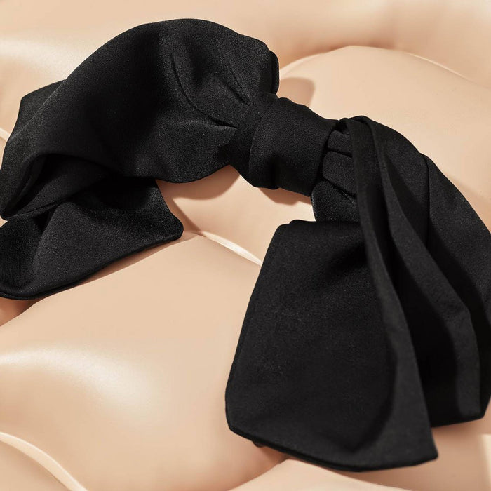 Kitsch Recycled Fabric Bow Hair Clip - Black