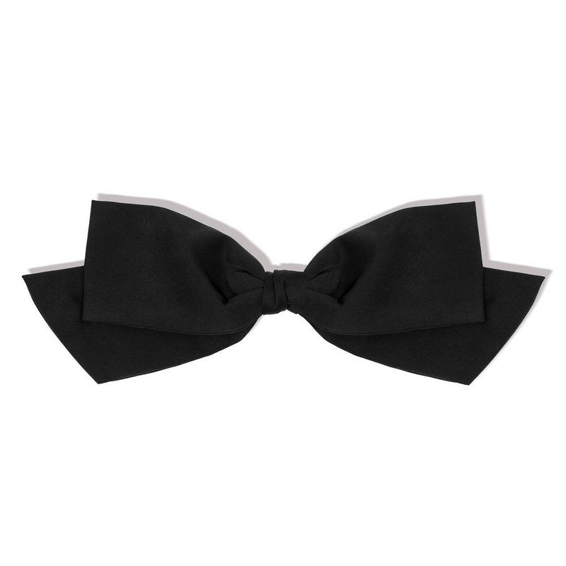 Kitsch Recycled Fabric Bow Hair Clip - Black