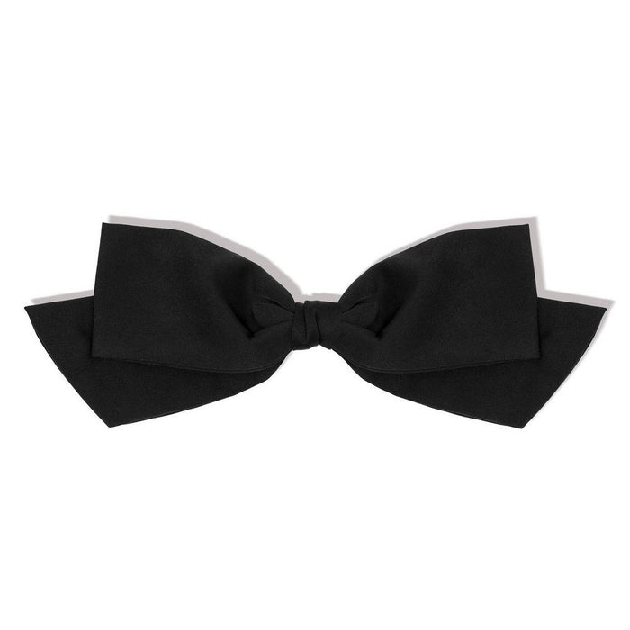 Kitsch Recycled Fabric Bow Hair Clip - Black