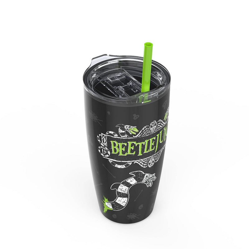 Zak Designs 20 fl oz Halloween Straw Tumbler Beetlejuice