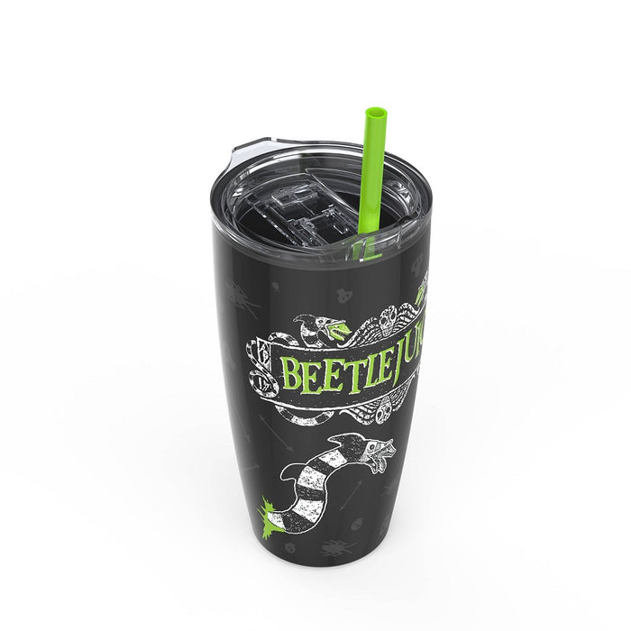 Zak Designs 20 fl oz Halloween Straw Tumbler Beetlejuice