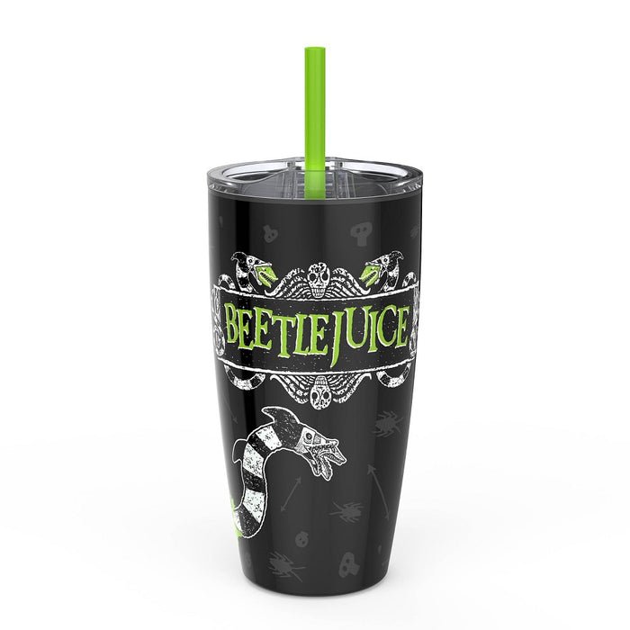 Zak Designs 20 fl oz Halloween Straw Tumbler Beetlejuice