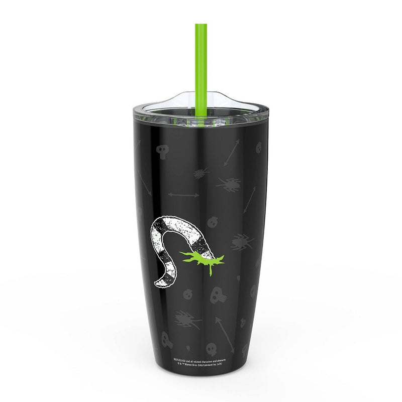 Zak Designs 20 fl oz Halloween Straw Tumbler Beetlejuice