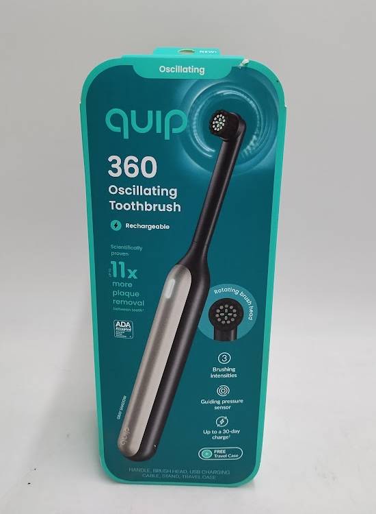 quip 360 Oscillating Rechargeable Electric Toothbrush - Black/Silver