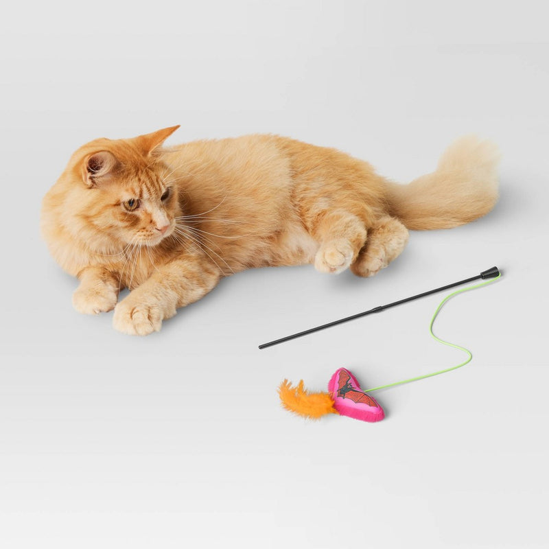 Halloween Retro Bat Wand Cat Toy - Hyde & EEK! Boutique Purple
