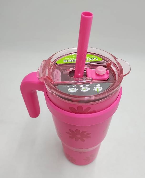 Reduce 24oz Cold1 Vacuum Insulated Stainless Steel Straw Tumbler Mug Pink