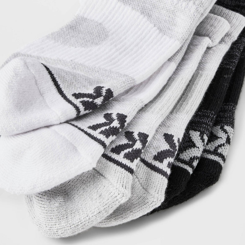 Women's 6pk Active Accents No Show Tab Athletic Socks - All In Motion White/Gray/Black 4-10