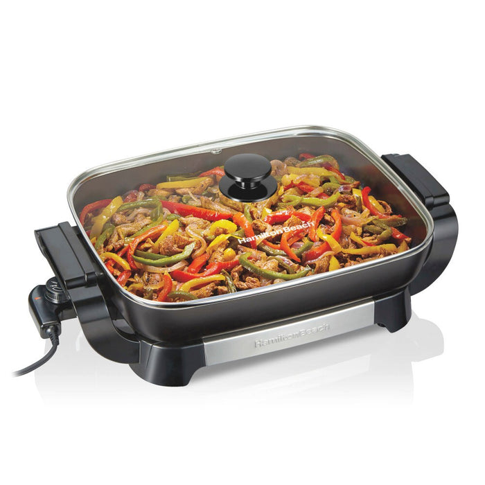 Hamilton Beach 20.5" Durathon Ceramic Reversible Nonstick Electric Skillet Black