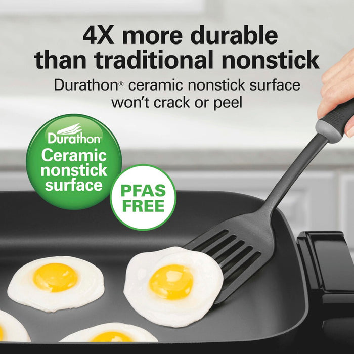 Hamilton Beach 20.5" Durathon Ceramic Reversible Nonstick Electric Skillet Black
