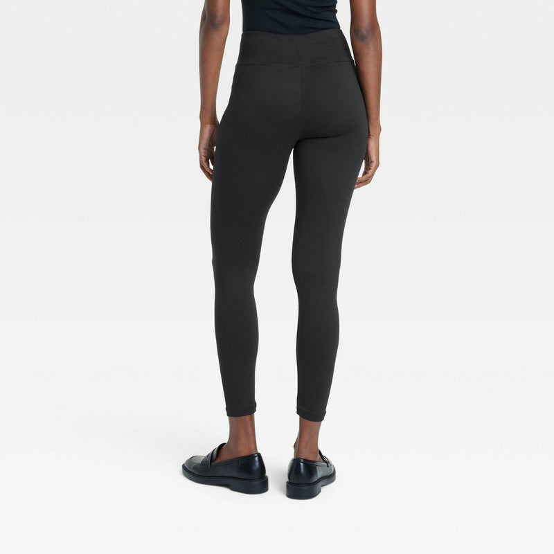 Women's Supersoft Leggings with Wide Waistband - A New Day Black M