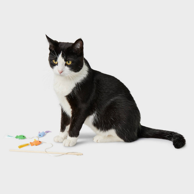 Fish Trio Wand Cat Toy - Boots & Barkley