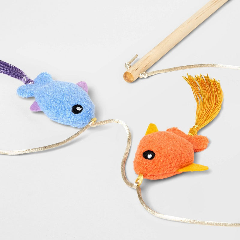 Fish Trio Wand Cat Toy - Boots & Barkley