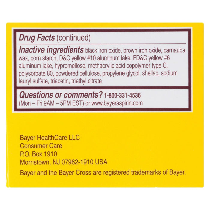 Bayer Low Dose Aspirin 81mg Regimen Pain Reliever Coated Tablets (NSAID) - 120ct