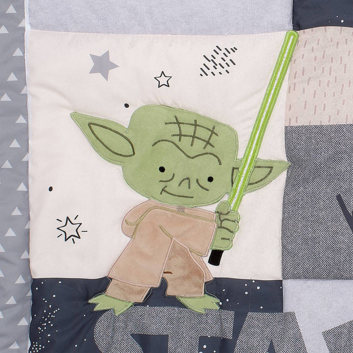 Lambs & Ivy Star Wars Classic Baby Crib Bedding Set - Yoda/Darth Vader - 3pc