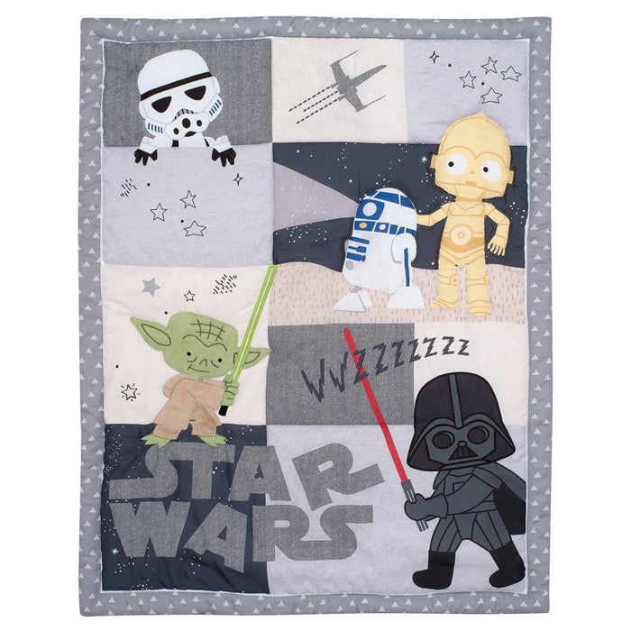 Lambs & Ivy Star Wars Classic Baby Crib Bedding Set - Yoda/Darth Vader - 3pc