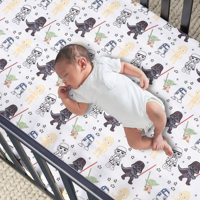 Lambs & Ivy Star Wars Classic Baby Crib Bedding Set - Yoda/Darth Vader - 3pc