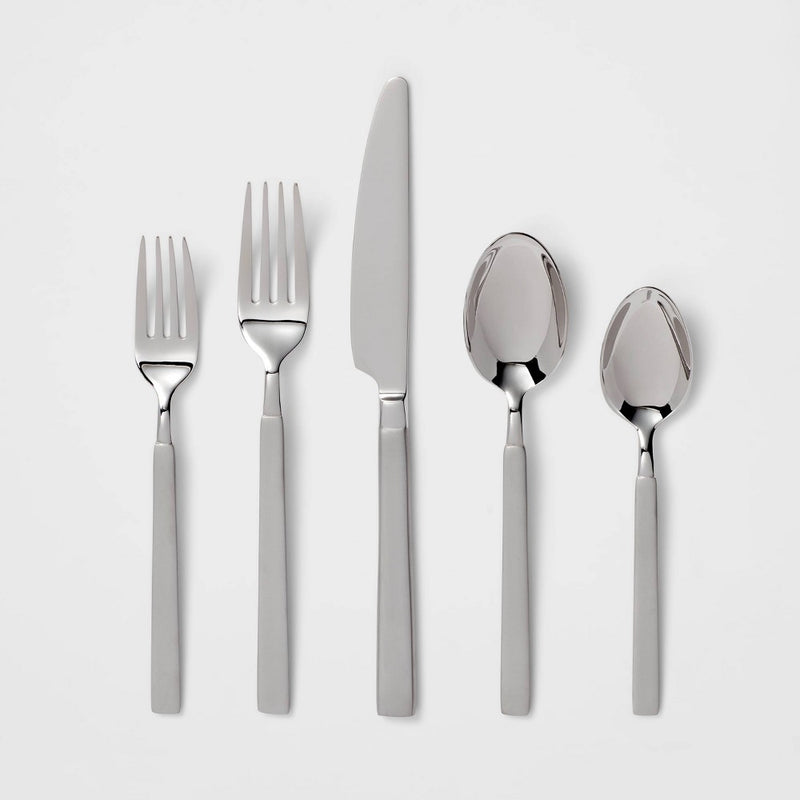 20pc Newfane Flatware Set Silver - Threshold