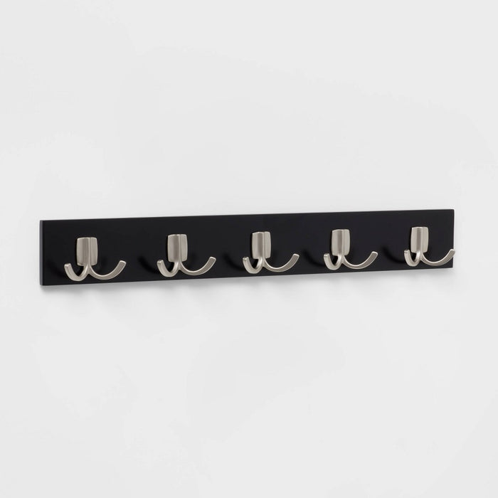 Modern Octopus 5 Rail Nickel Hooks Black - Brightroom (LOCAL PICKUP ONLY)