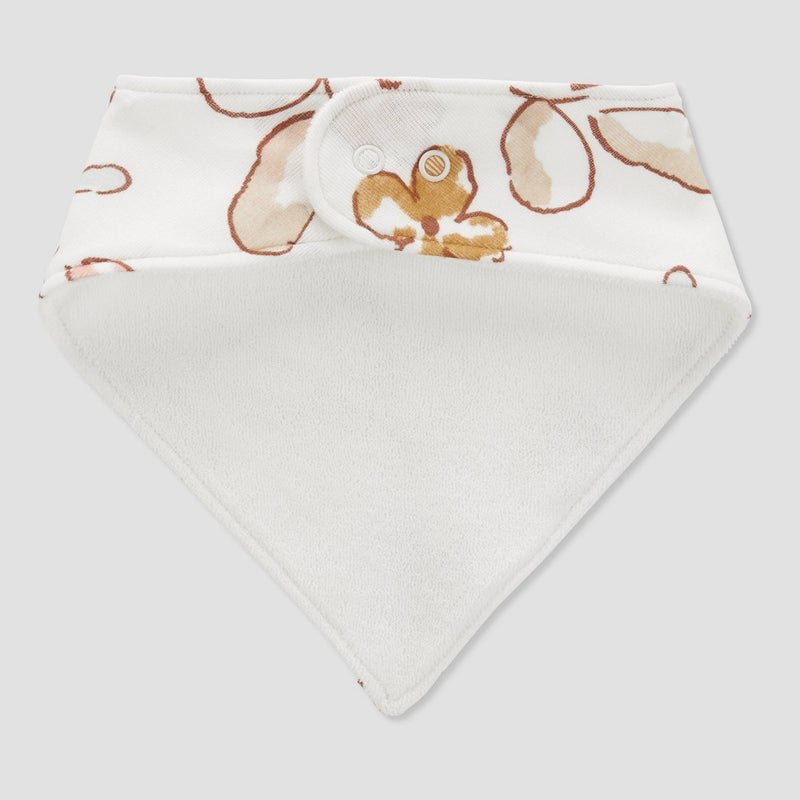 Carter's Just One You Baby Girls' 3pk Floral Bib - Brown/White