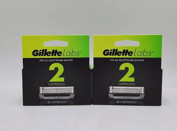 LOT OF 2 Gillette Labs Razor Blade Refills - 2ct