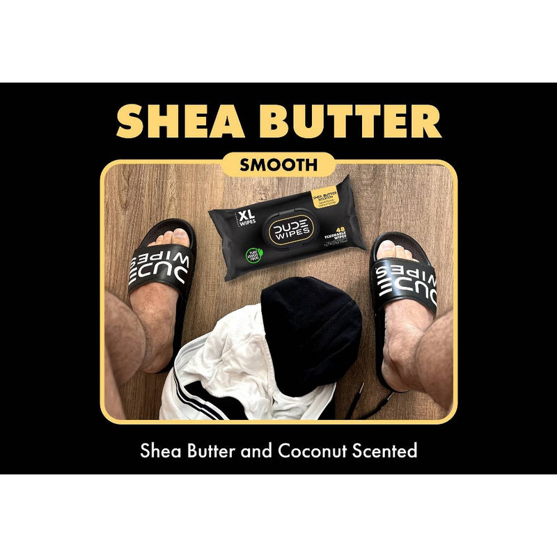 Dude Wipes Shea Butter Flushable Wipes - 3pk/48ct