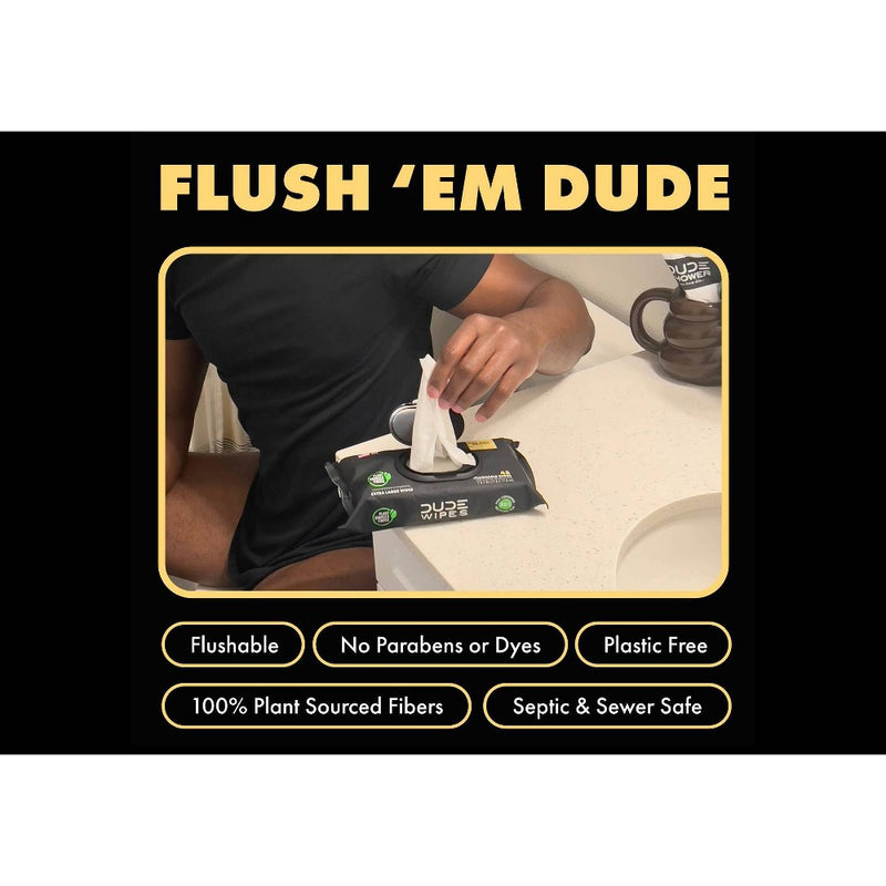 Dude Wipes Shea Butter Flushable Wipes - 3pk/48ct