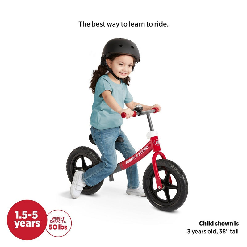 Radio Flyer Glide and Go Pro 12" Kids' Balance Bike - Black/Red (LOCAL PICKUP ONLY)